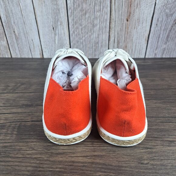 Michael Kors Kristy Slide Mule Sneaker Women's Sz 8.5 M Mandarin Orange White - Picture 4 of 9